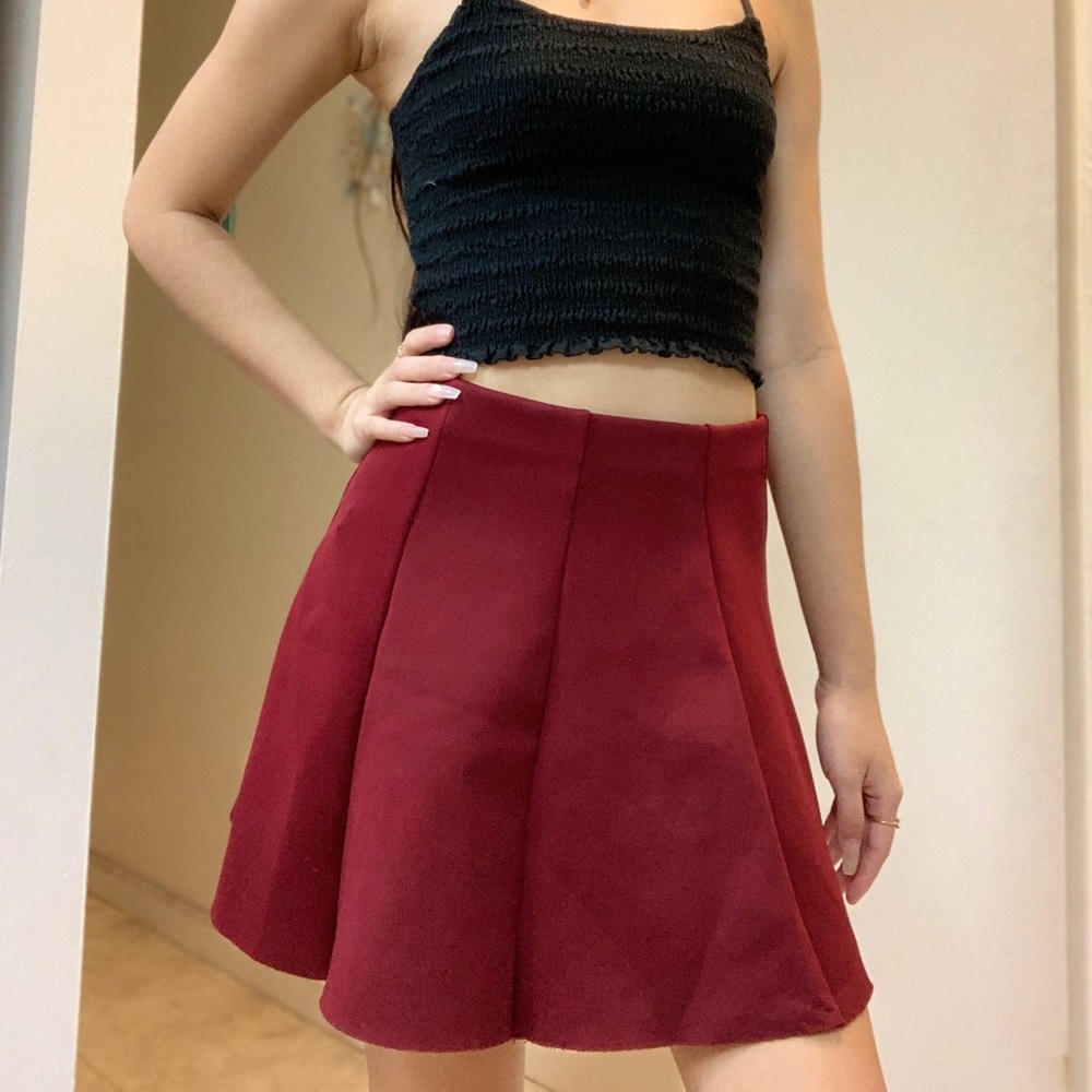 Aeropostale maroon skater skirt - Picture 1 of 5